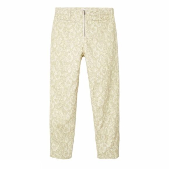 Brixton Cropped Pants in Cream Snake Print - Picture 8 of 11
